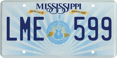 MS license plate LME599