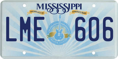 MS license plate LME606
