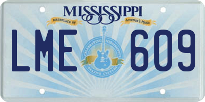 MS license plate LME609