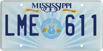 MS license plate LME611
