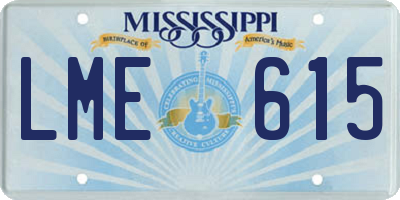 MS license plate LME615