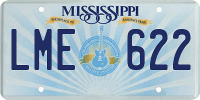 MS license plate LME622