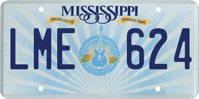 MS license plate LME624