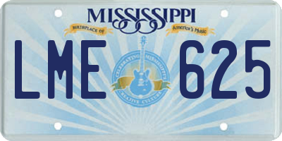 MS license plate LME625