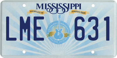 MS license plate LME631