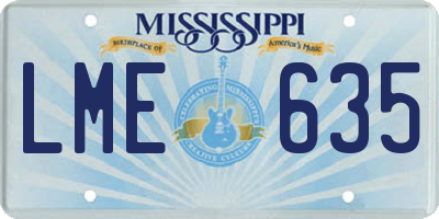 MS license plate LME635