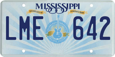 MS license plate LME642