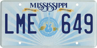 MS license plate LME649