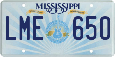 MS license plate LME650