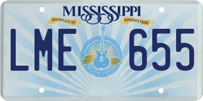 MS license plate LME655