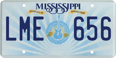 MS license plate LME656
