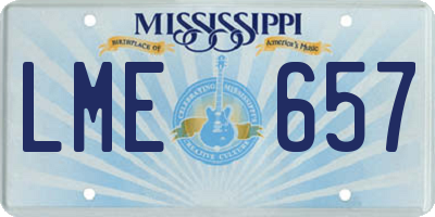 MS license plate LME657