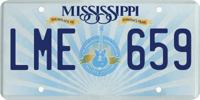 MS license plate LME659