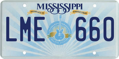MS license plate LME660