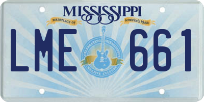 MS license plate LME661