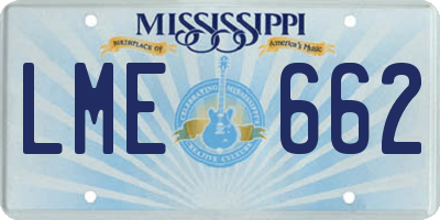 MS license plate LME662