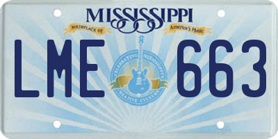 MS license plate LME663