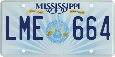 MS license plate LME664