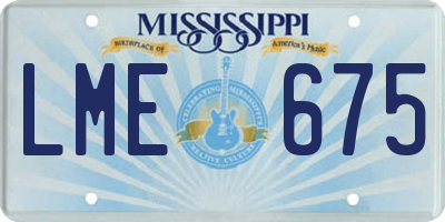 MS license plate LME675