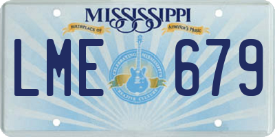 MS license plate LME679
