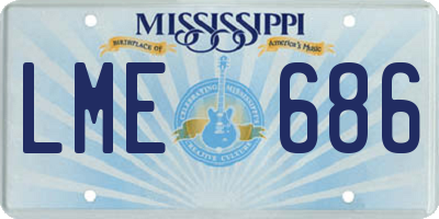 MS license plate LME686