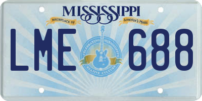 MS license plate LME688