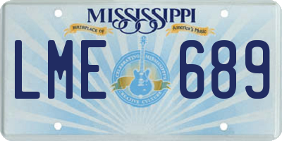 MS license plate LME689