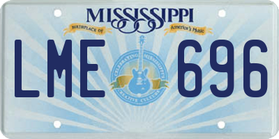 MS license plate LME696