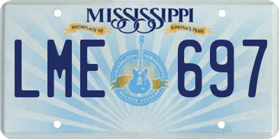 MS license plate LME697