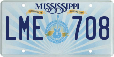 MS license plate LME708