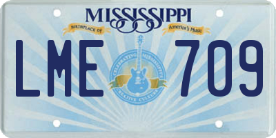 MS license plate LME709