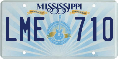 MS license plate LME710