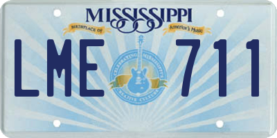 MS license plate LME711
