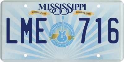 MS license plate LME716
