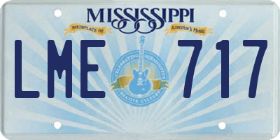 MS license plate LME717