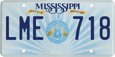 MS license plate LME718