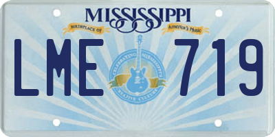 MS license plate LME719