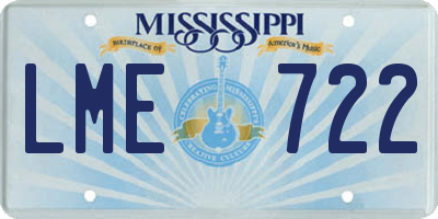MS license plate LME722