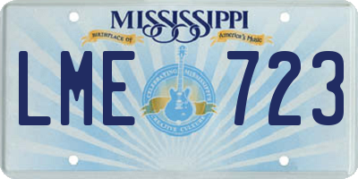 MS license plate LME723