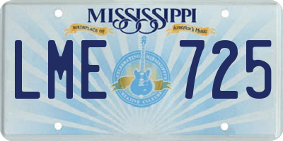 MS license plate LME725