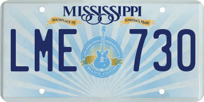 MS license plate LME730