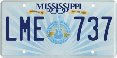 MS license plate LME737