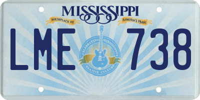 MS license plate LME738