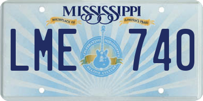 MS license plate LME740