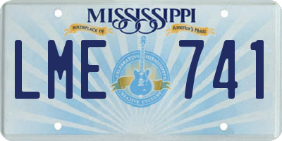 MS license plate LME741