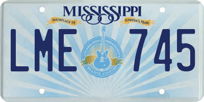 MS license plate LME745