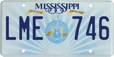 MS license plate LME746