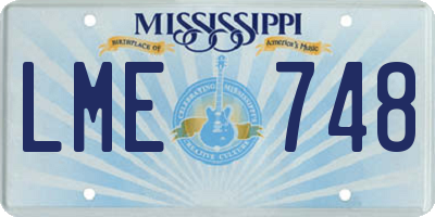 MS license plate LME748