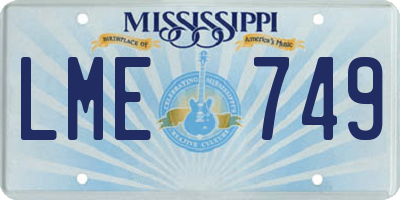 MS license plate LME749