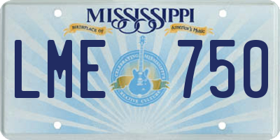 MS license plate LME750